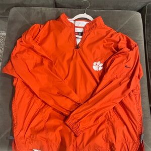 Nike Vintage Player Orange Pullover Windbreaker, Embroidered logos